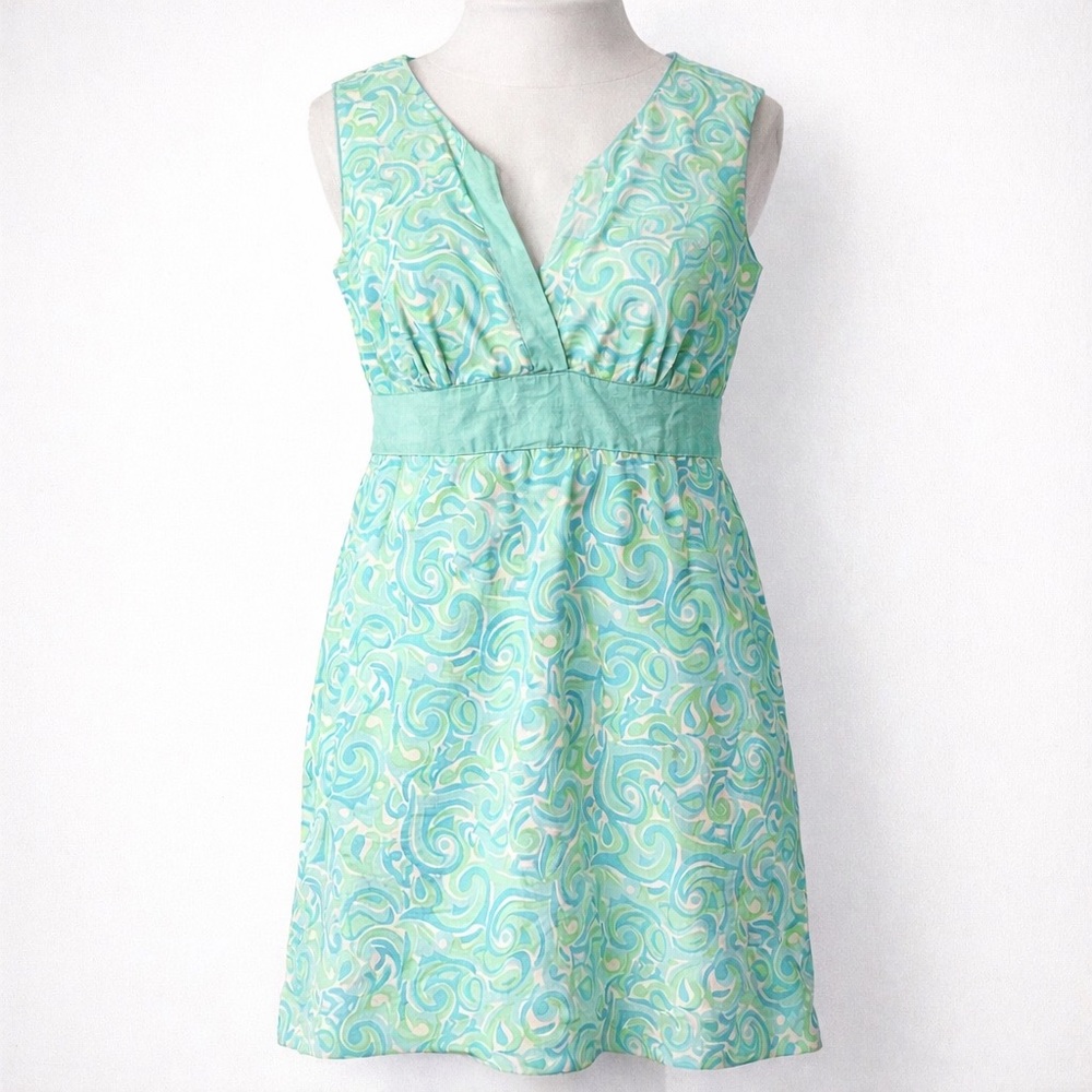 Lilypod A-Line Dress Size 10 Southern Preppy Old Money Summer Satin Lining Nice!